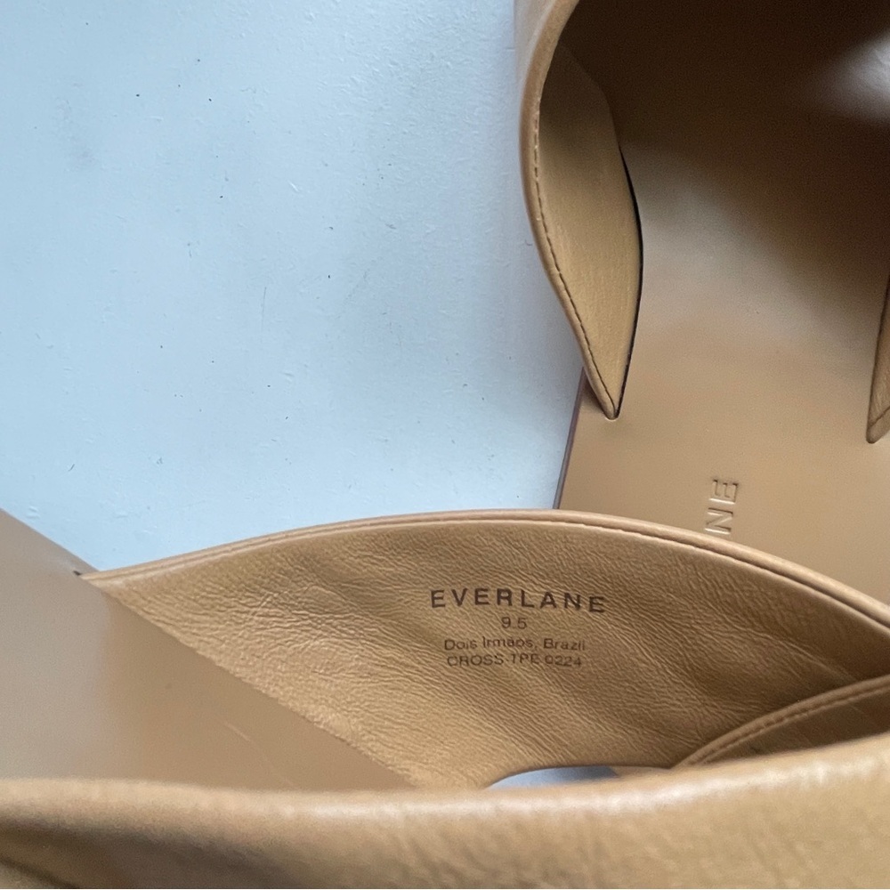 Everlane Tan Taupe Leather THE DAY CROSSOVER SANDAL 9.5 - Picture 4 of 8